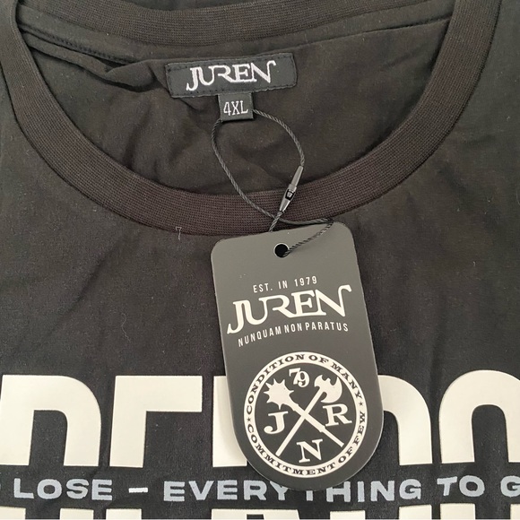 Men’s Underdog Printed Short Sleeve T-Shirt Black Juren Clothing Size 4XL - Picture 4 of 8